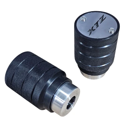 Slider Grande 8cm x 5,5 cm (par) logo Xtz acero cromado MF