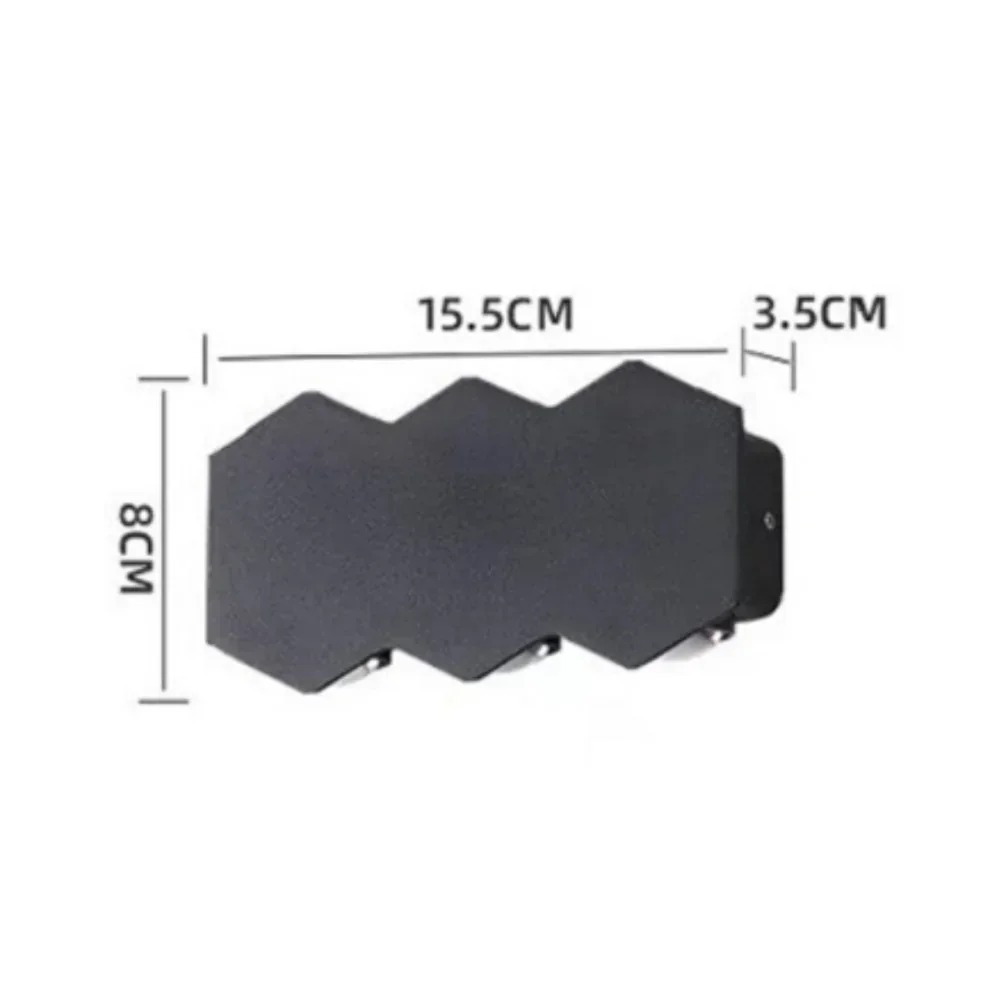 APLIQUE PARED NEGRO UPWDOWN 6W LUZ CALIDA  4