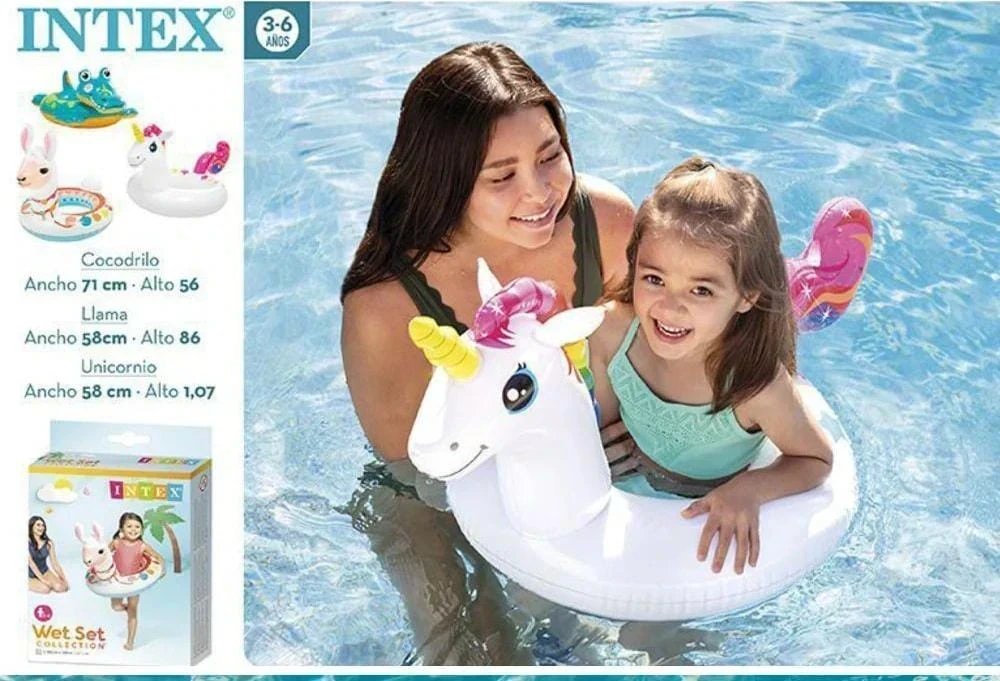 SALVAVIDAS FLOTADOR UNICORNIO INTEX 86CM x 58CM