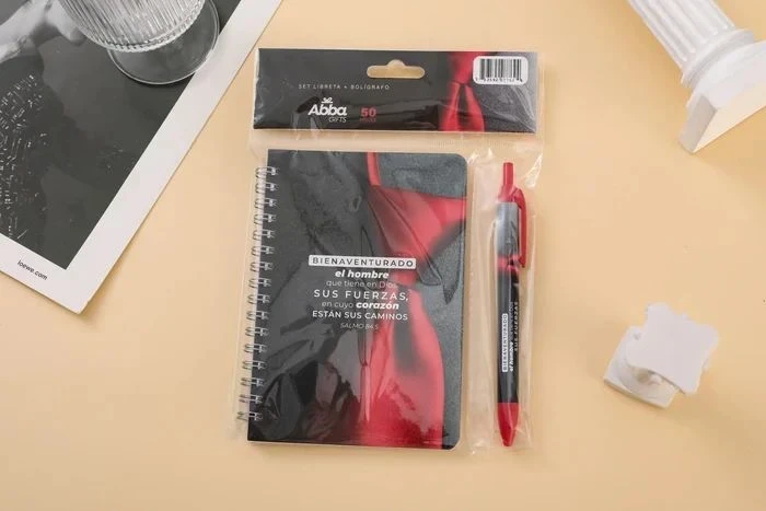 Libreta pequena con lapicero Bienaventurado el hombre 3