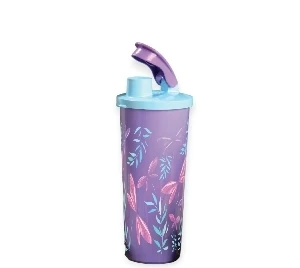 VASOS CON TAPA LIBELULAS MORADO