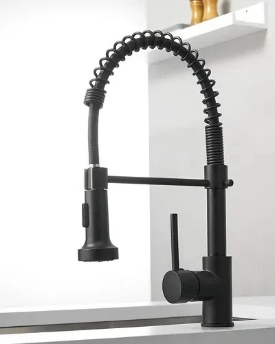 Canilla monocomando extensible negro N06 5