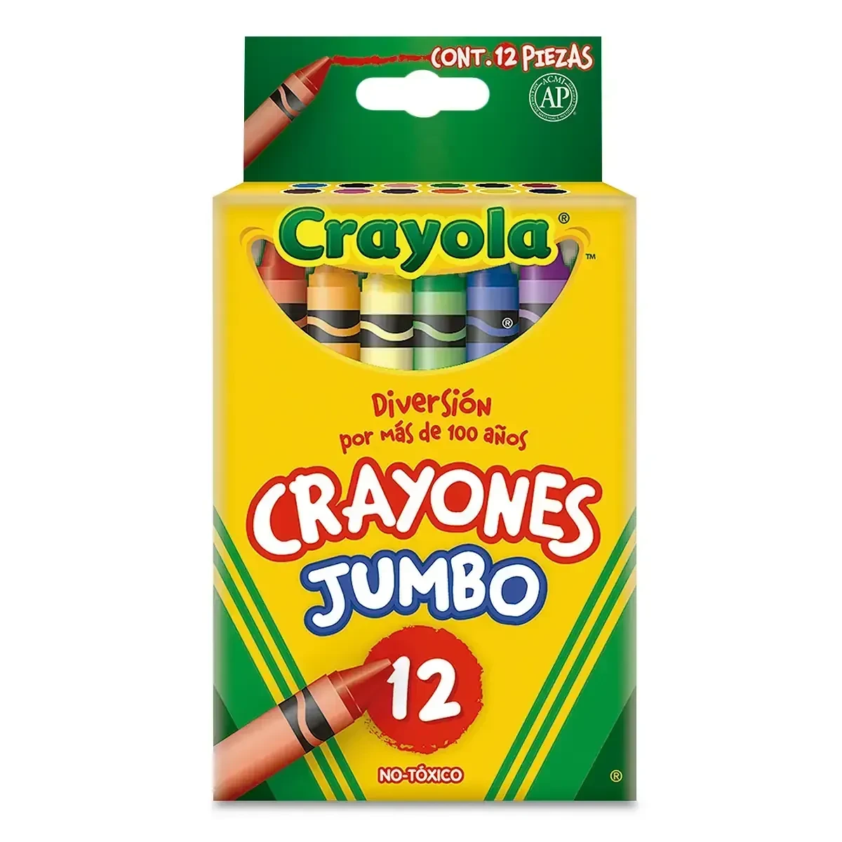 Crayolas jumbo con 12 colores crayola