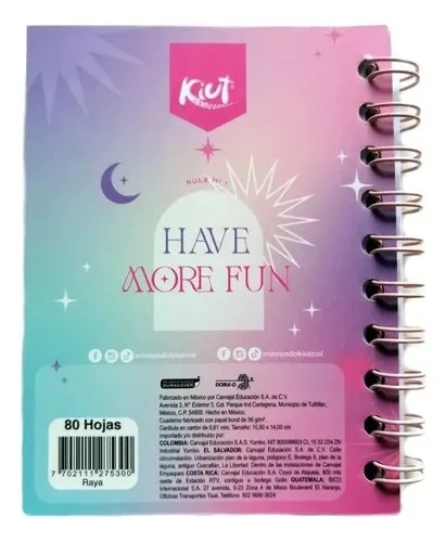 Libreta mini Francesa kiut doble espiral  2