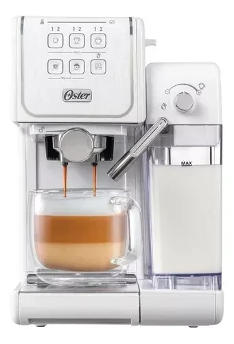Cafetera Expresso Oster Cappuccino Latte Capsulas BVSTEM6801 Blanca 2