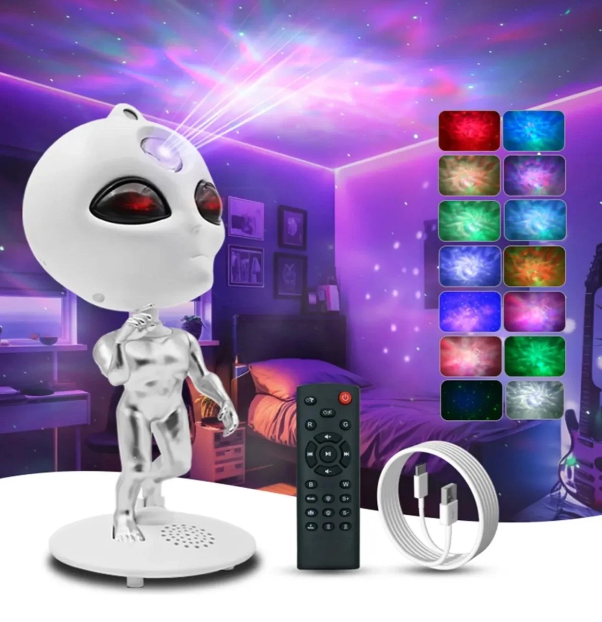 proyector de galaxia y estrelllas Alien 5