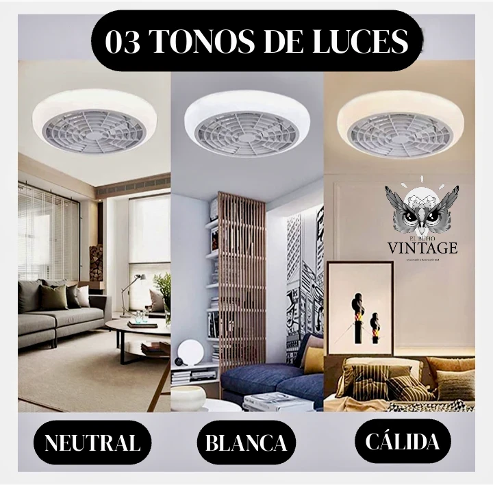 Plafón Led Con Ventilador 50w 2