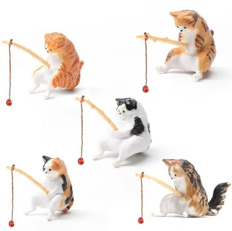Adorno de Pvc Gato Pescador 3*4cm Aq-645 2