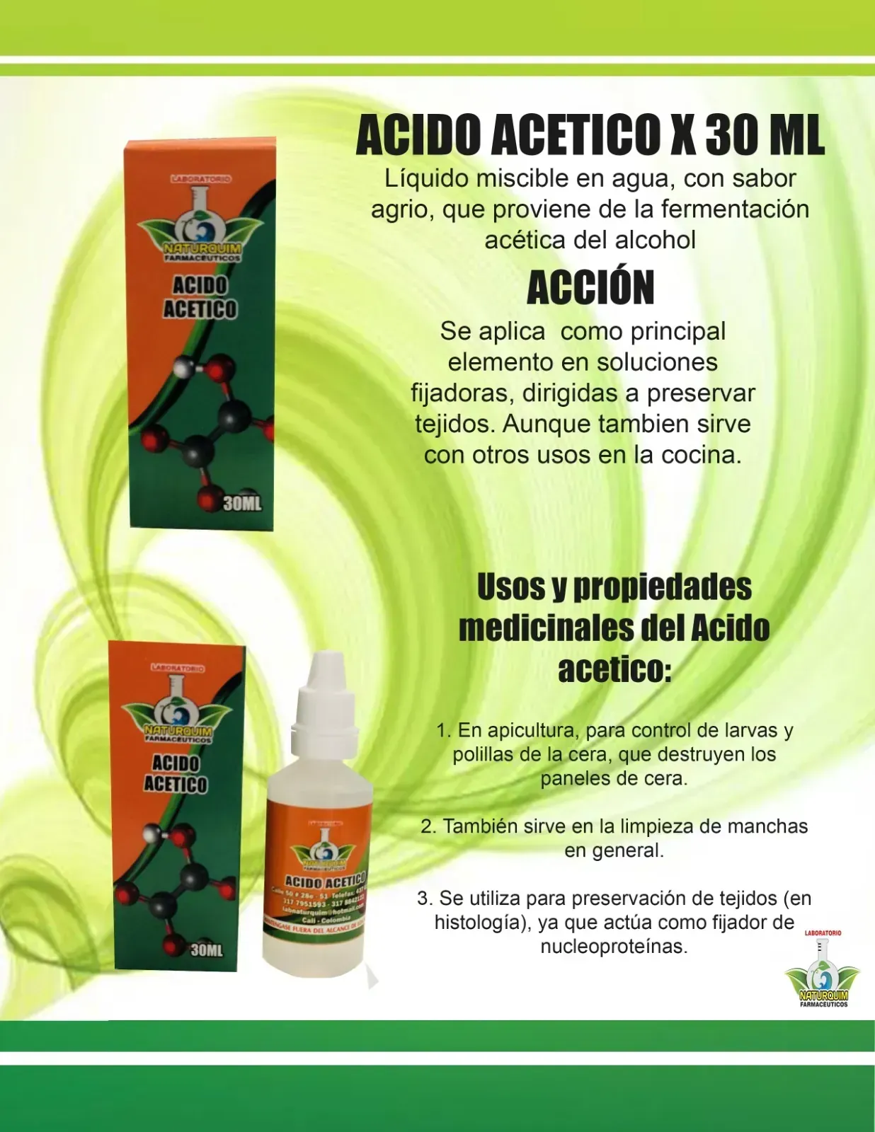 ACIDO ACETICO FCO X 30 ML NATURQUIM
