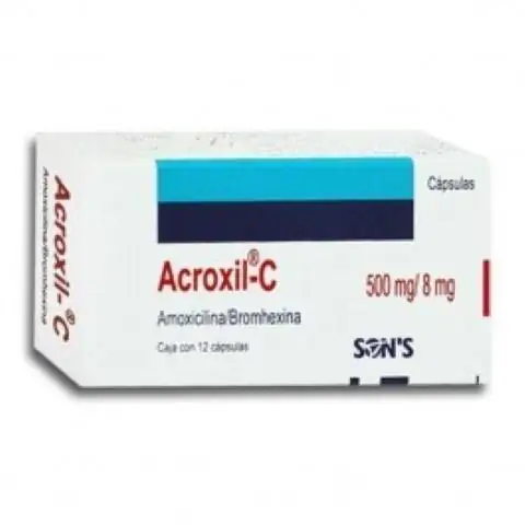 Acroxil-C 500mg (Amoxicilina/ Bromhexina) 