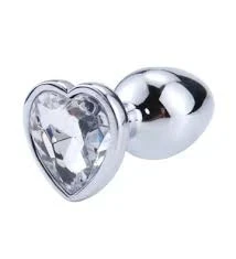 Plug mediano metálico de corazón 
