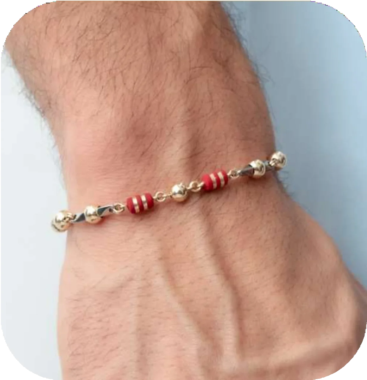 TB-020347-PULSERA ESPECIAL PIN DORADO BARRIL CINTA