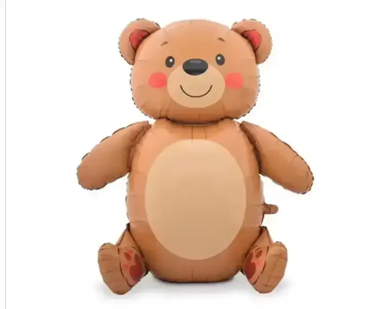 Globo metalizado silueta oso marron 145x130 cm