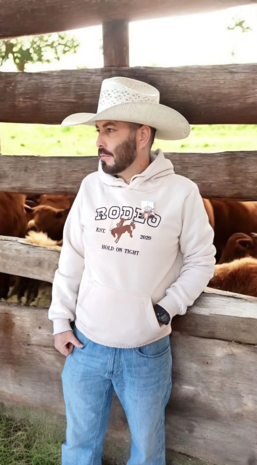 SUDADERA VAQUERA UNISEX BORDADA