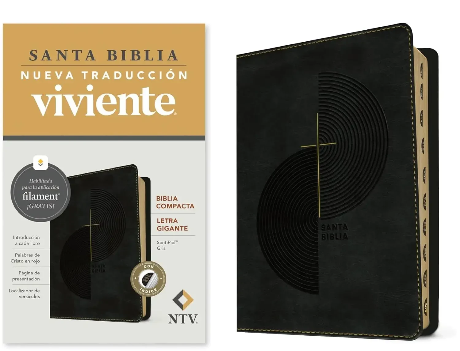 Biblia NTV compacta letra gigante gris 3