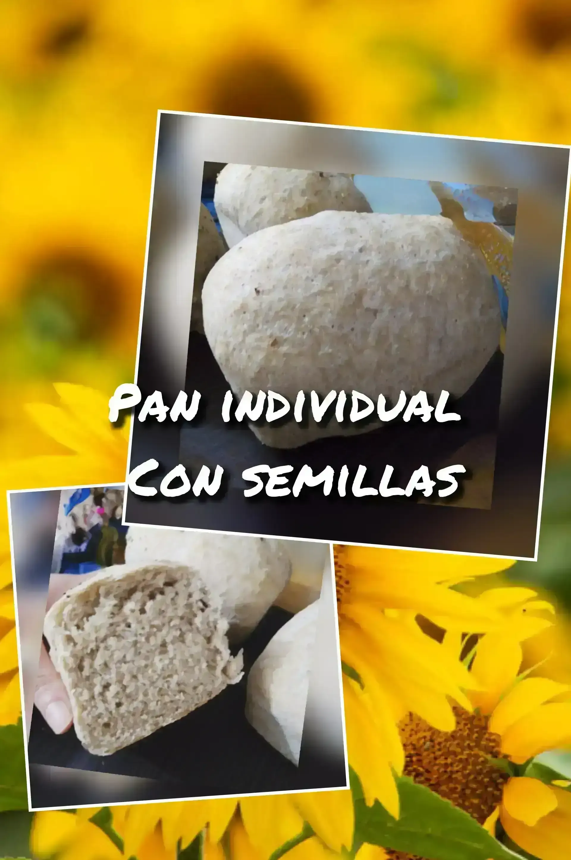 Pan individual integral con semilla
