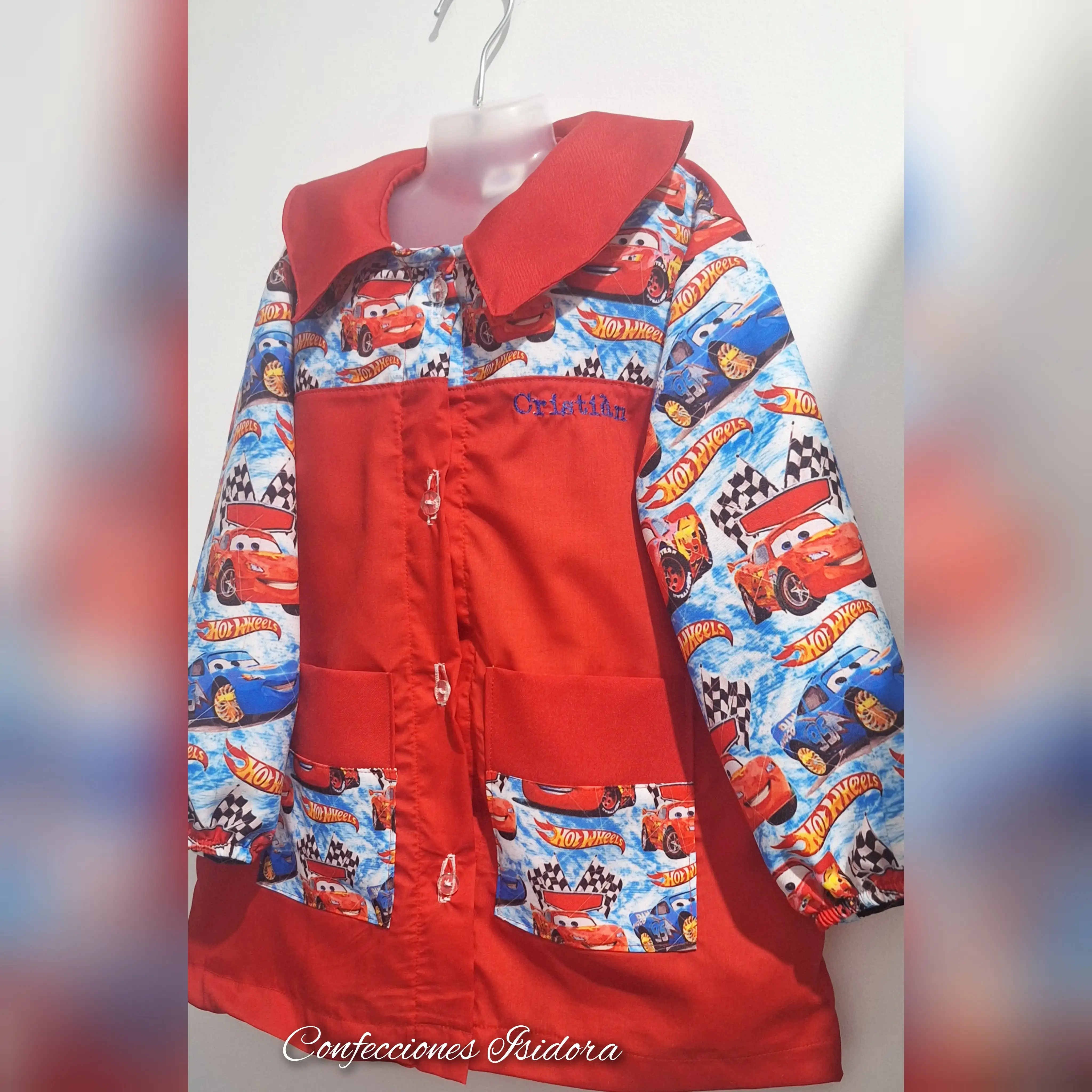 Delantal cars , rojo