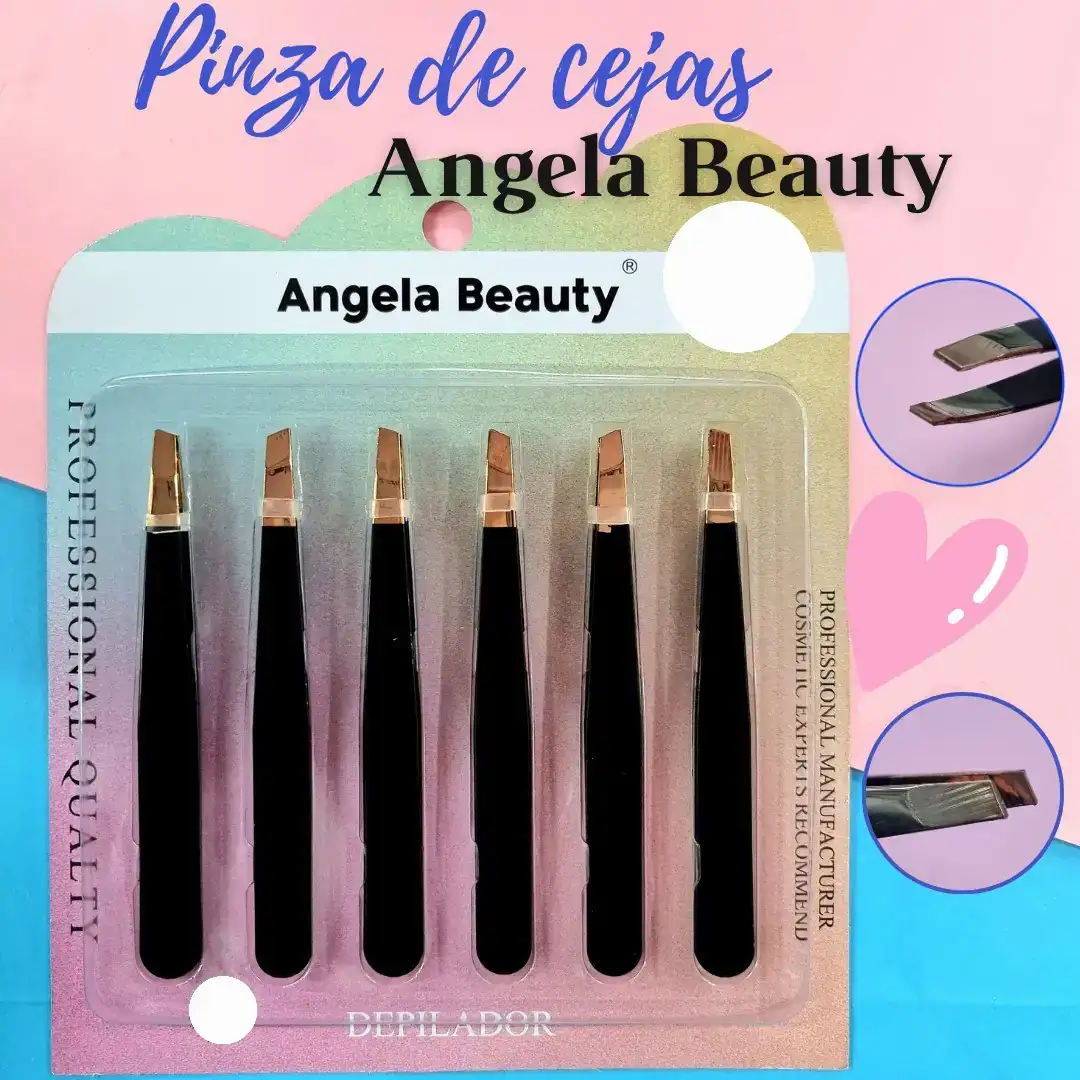 Set 6 Pinzas para Cejas Angela Beauty