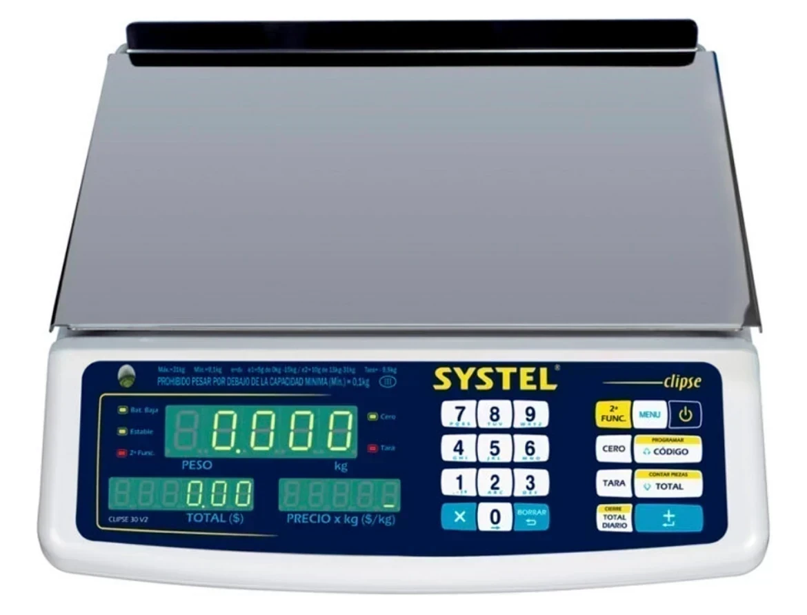 BALANZA COMERCIAL DIGITAL SYSTEL CLIPSE 