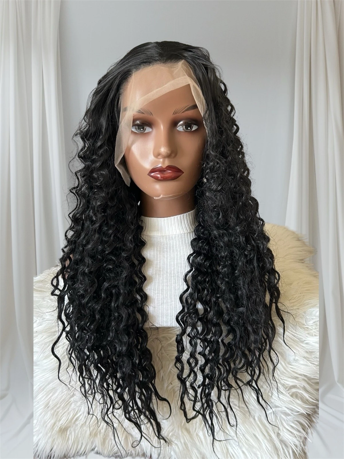 Peluca Rizada de 30" frontal lace 13x4 3