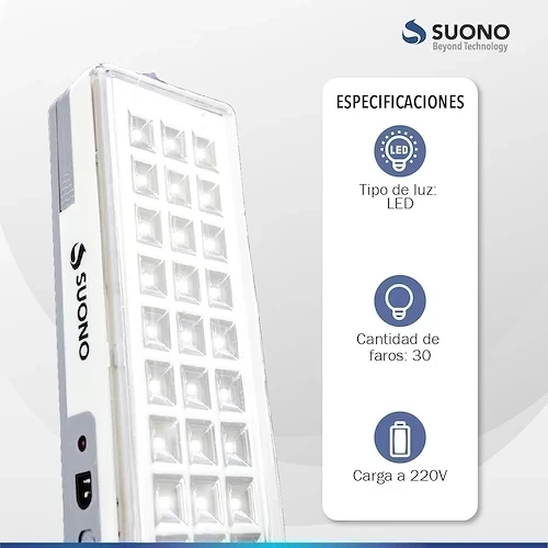 LUZ DE EMERGENCIA SUONO LED 30  4