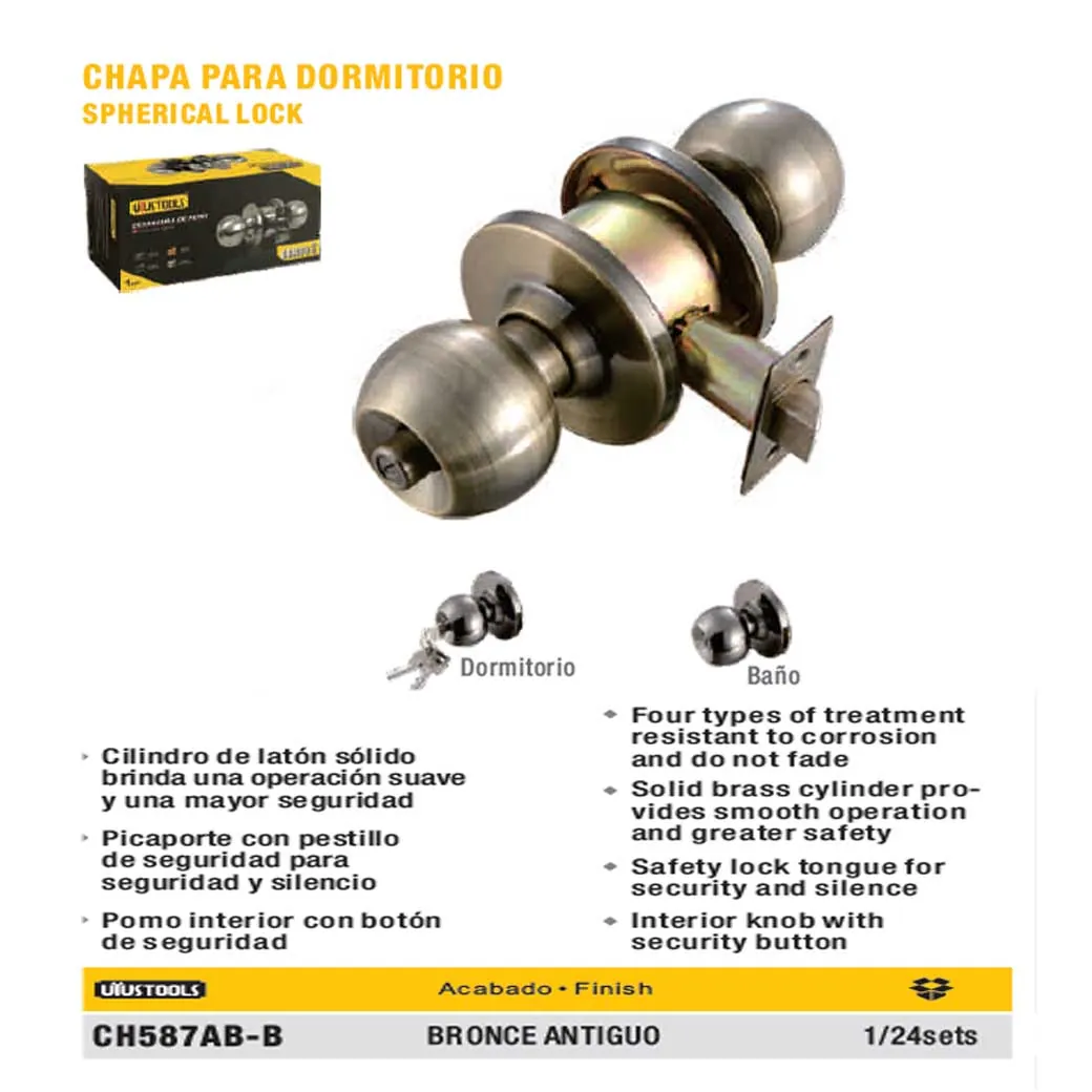 CHAPA BOLA P/HABITACION 587 AB UYUST 
