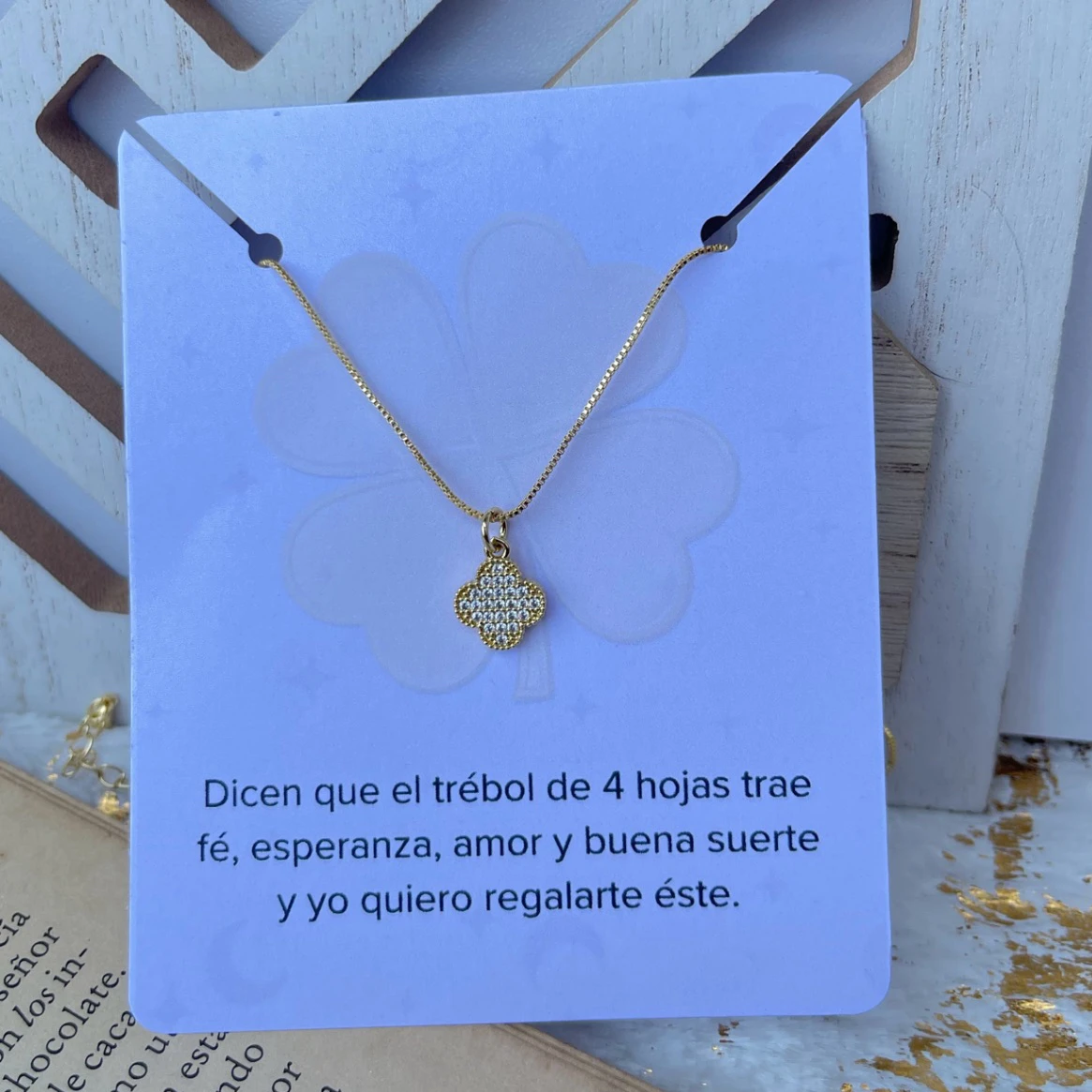 CADENA TRÉBOL GOLD 2