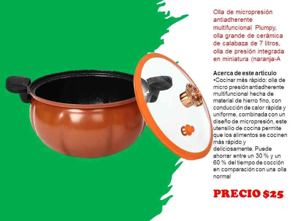 Olla calabazaa de 7 litros 