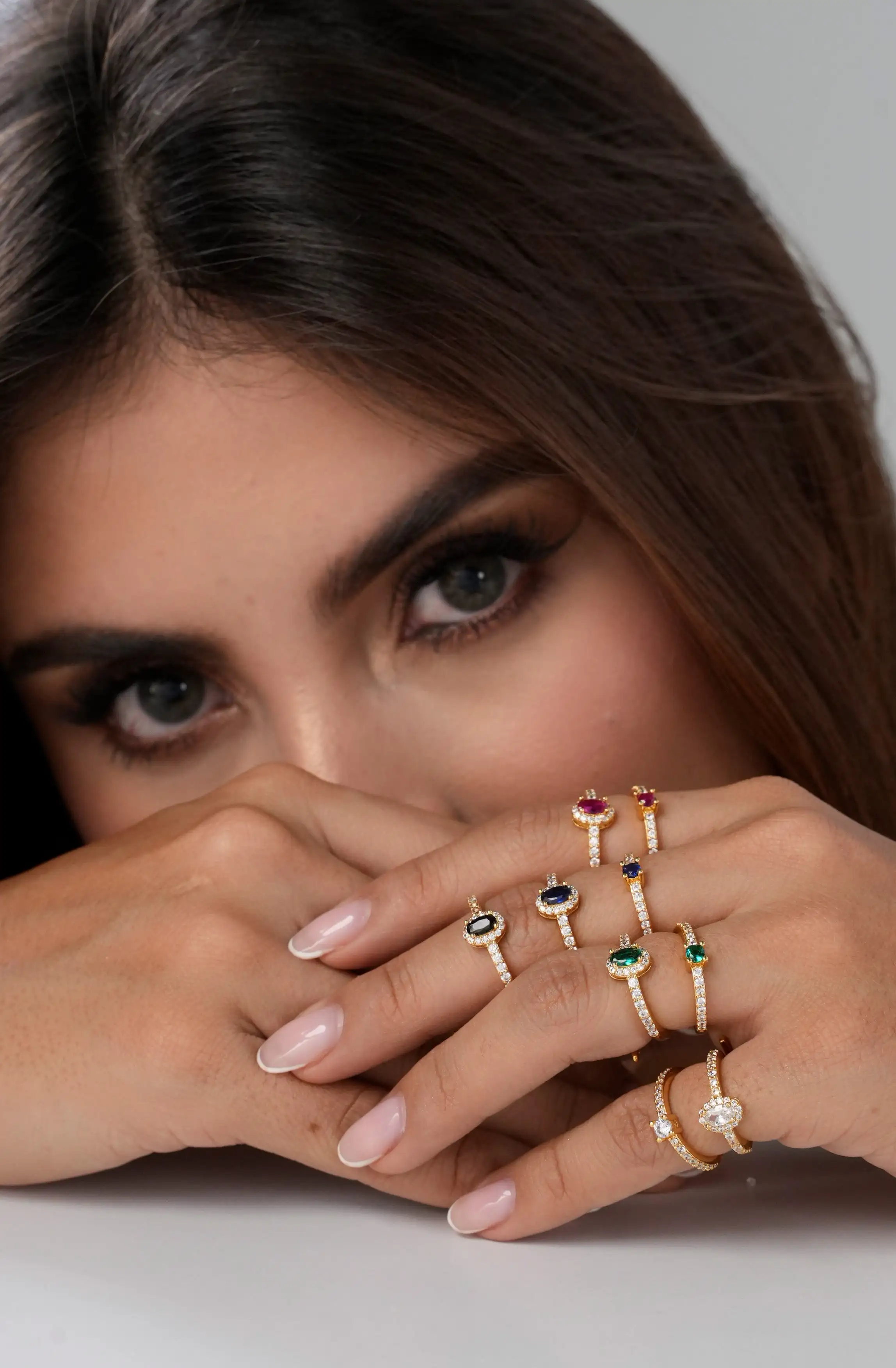 Anillo Gems Verde Ajustable  2