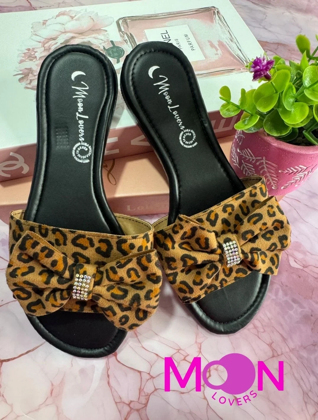 Mod.1039 Mayoreo Sandalia Animal print moño