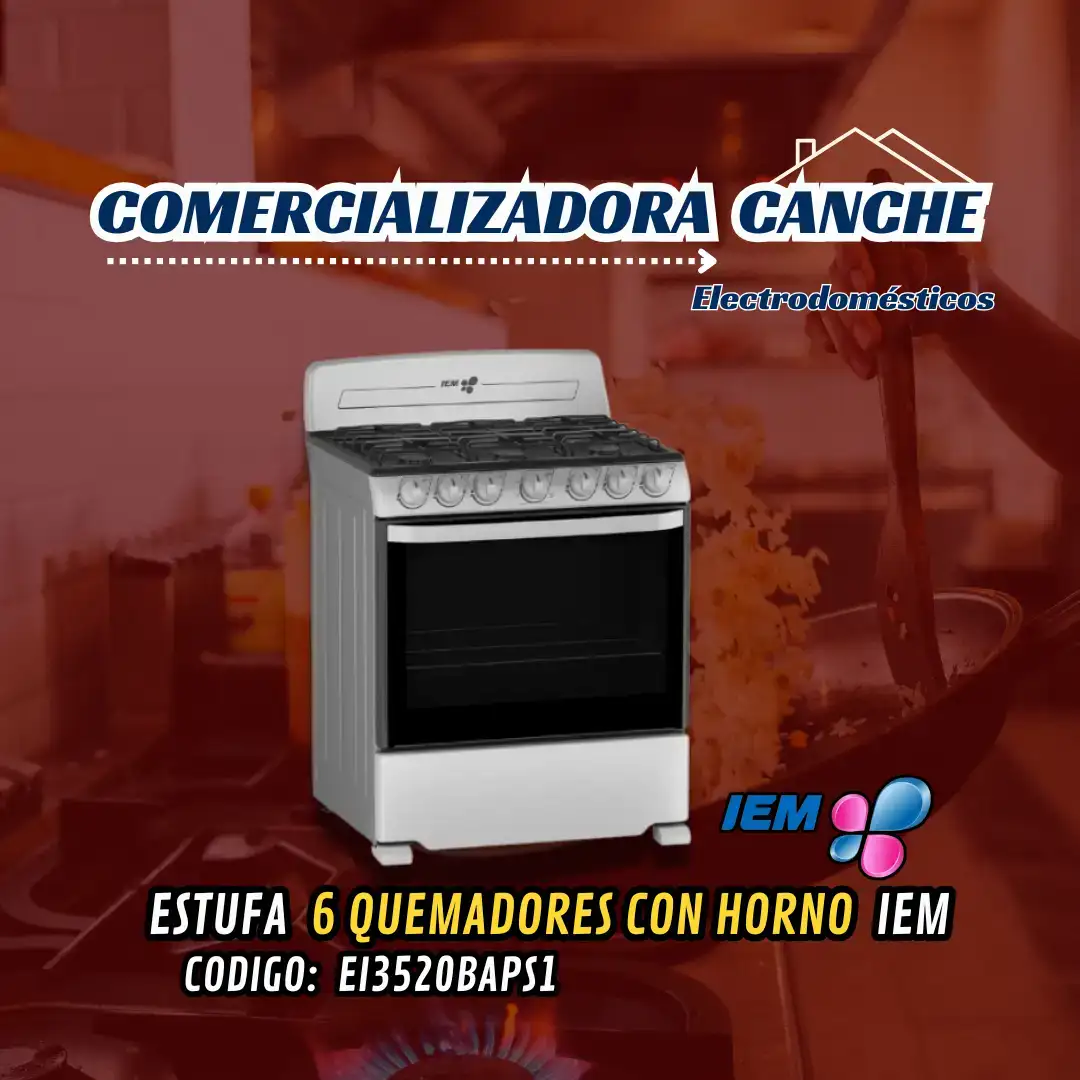 ESTUFA IEM 6 QUEMADORES CON HORNO