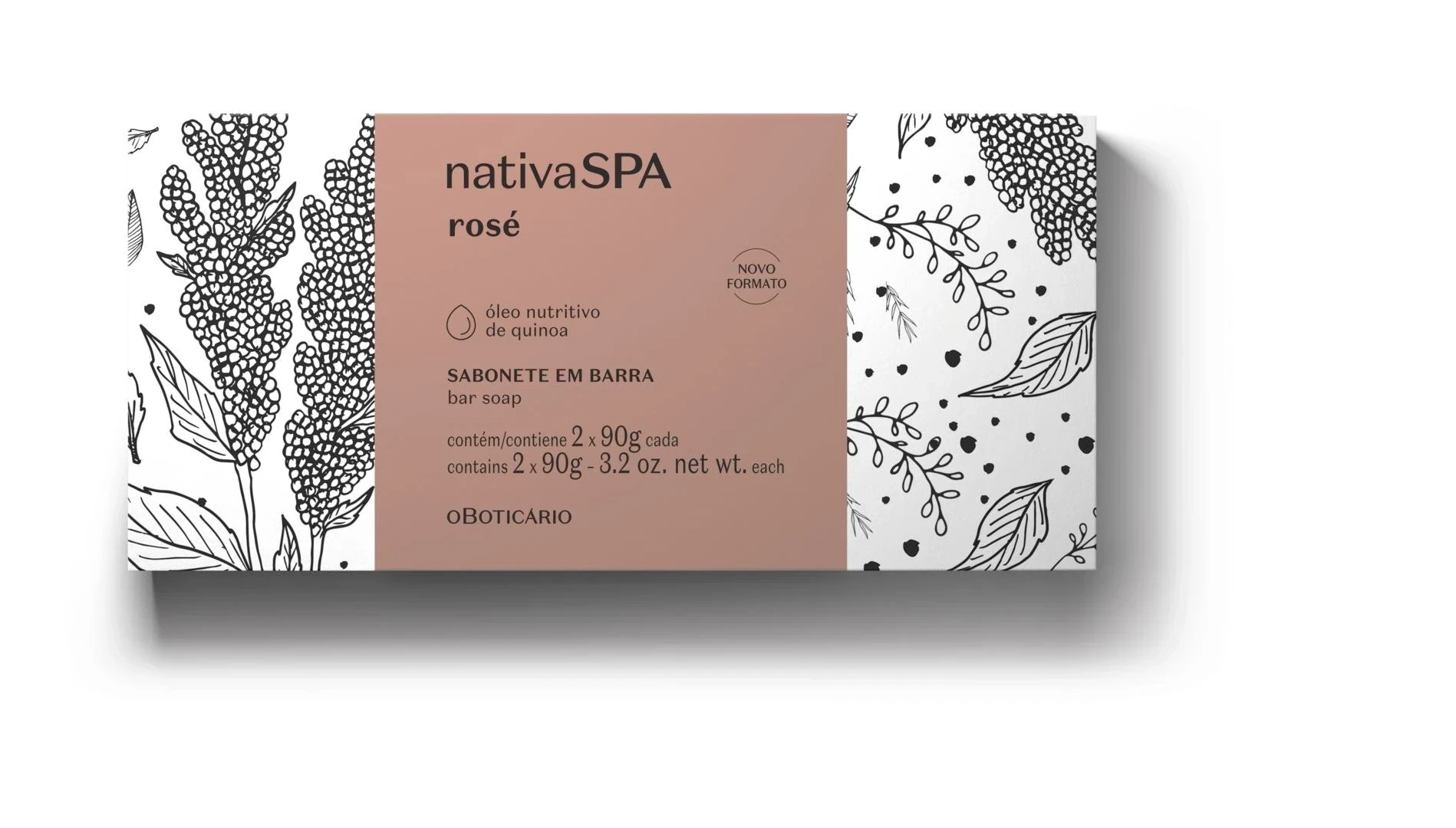 Nativa SPA Jabon En Barra Rose 2x90g 2