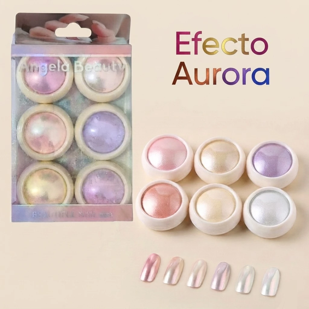 Set Decoración Efecto Aurora para Uñas