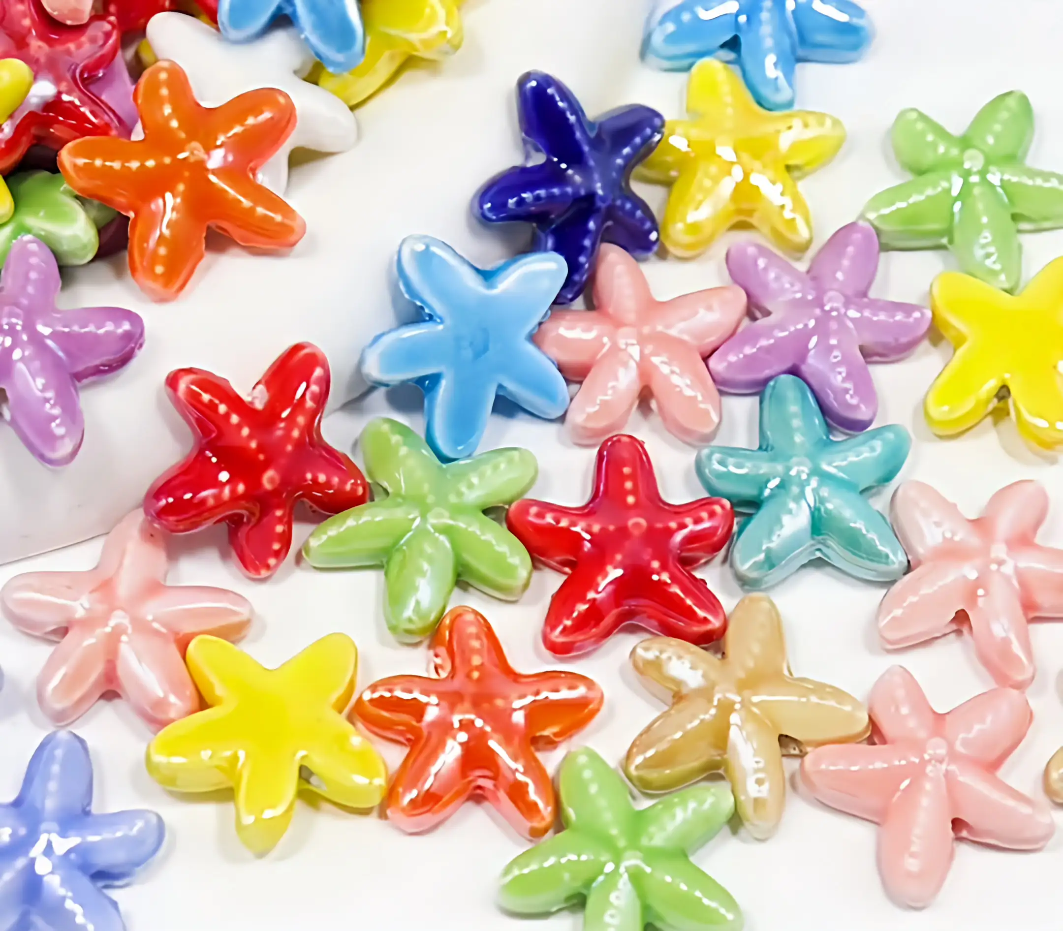 Estrellas de mar ceramica multicolor