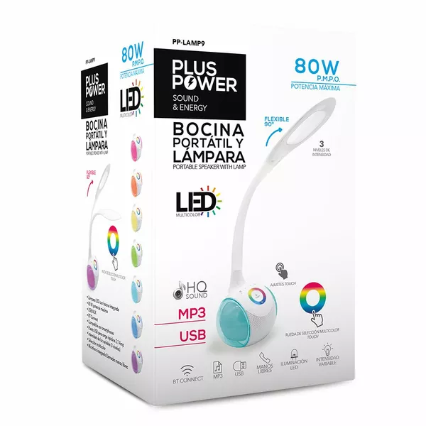 Lámpara y bocina Bluetooth 3