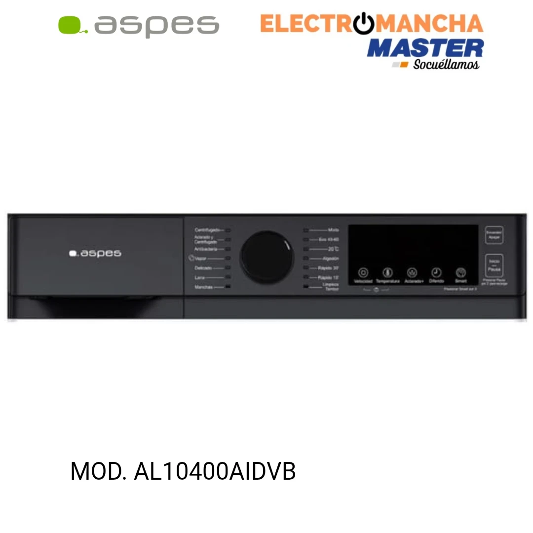 LAVADORA ASPES AL10400AIDVB 10 KILOS 1400 RPM. CLASE A  2