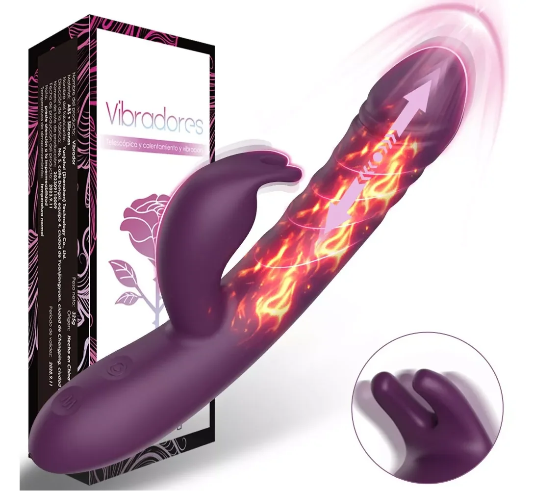Vibrador Dildo Telescópica Estimulador Clítoris