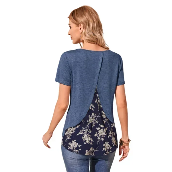 Camiseta con estampado floral 2 en 1 2