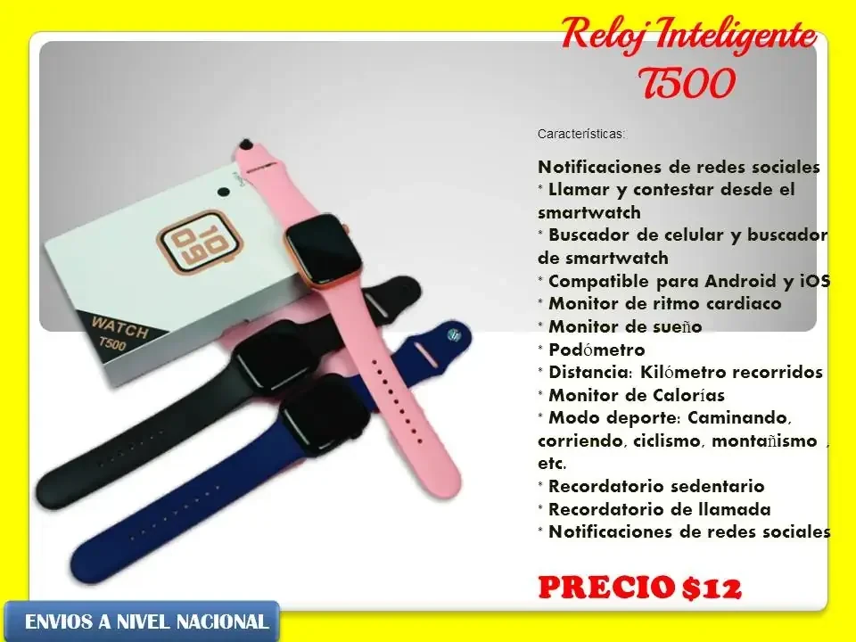 Smartwatch t500 3