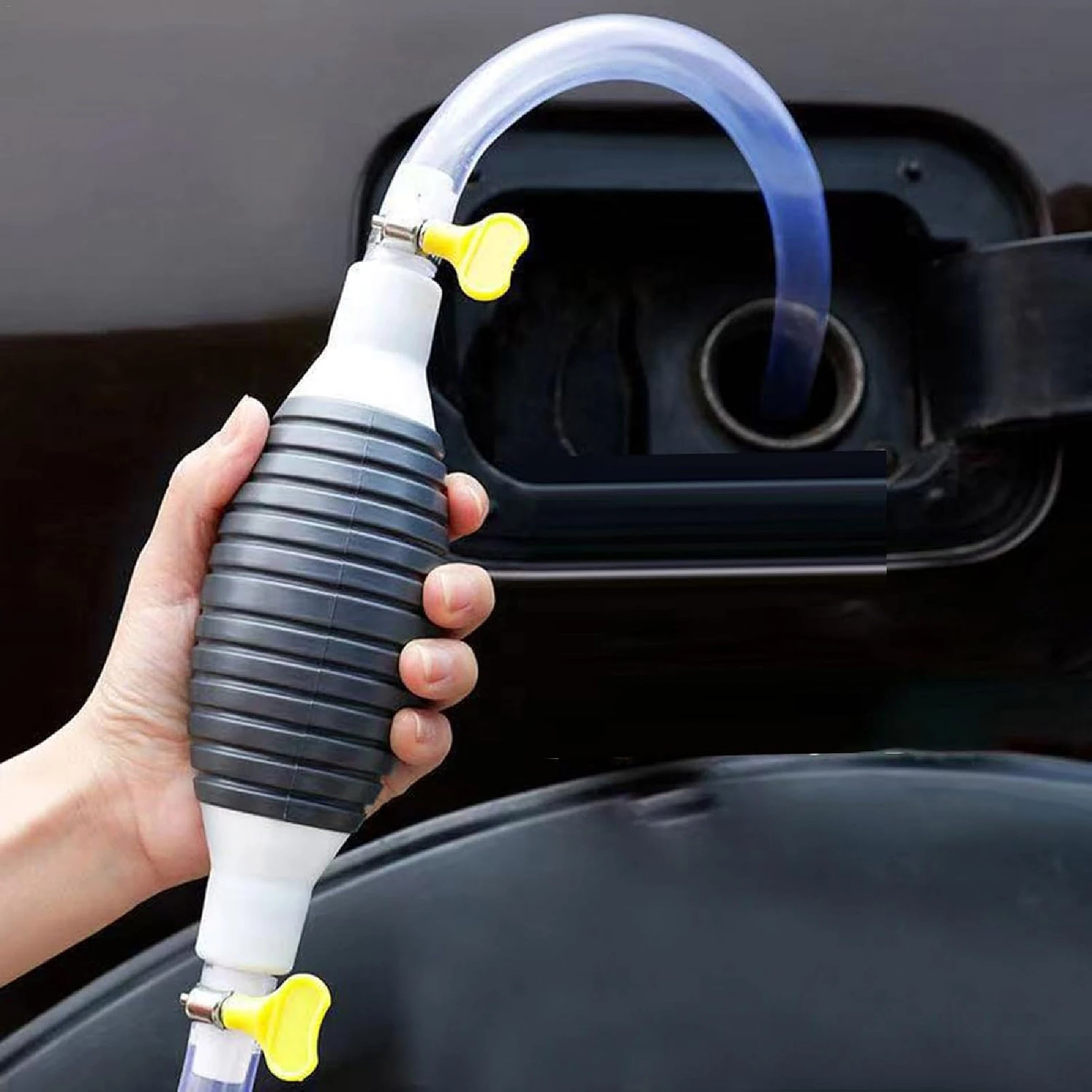 Bomba de mano manguera succión gasolina  4