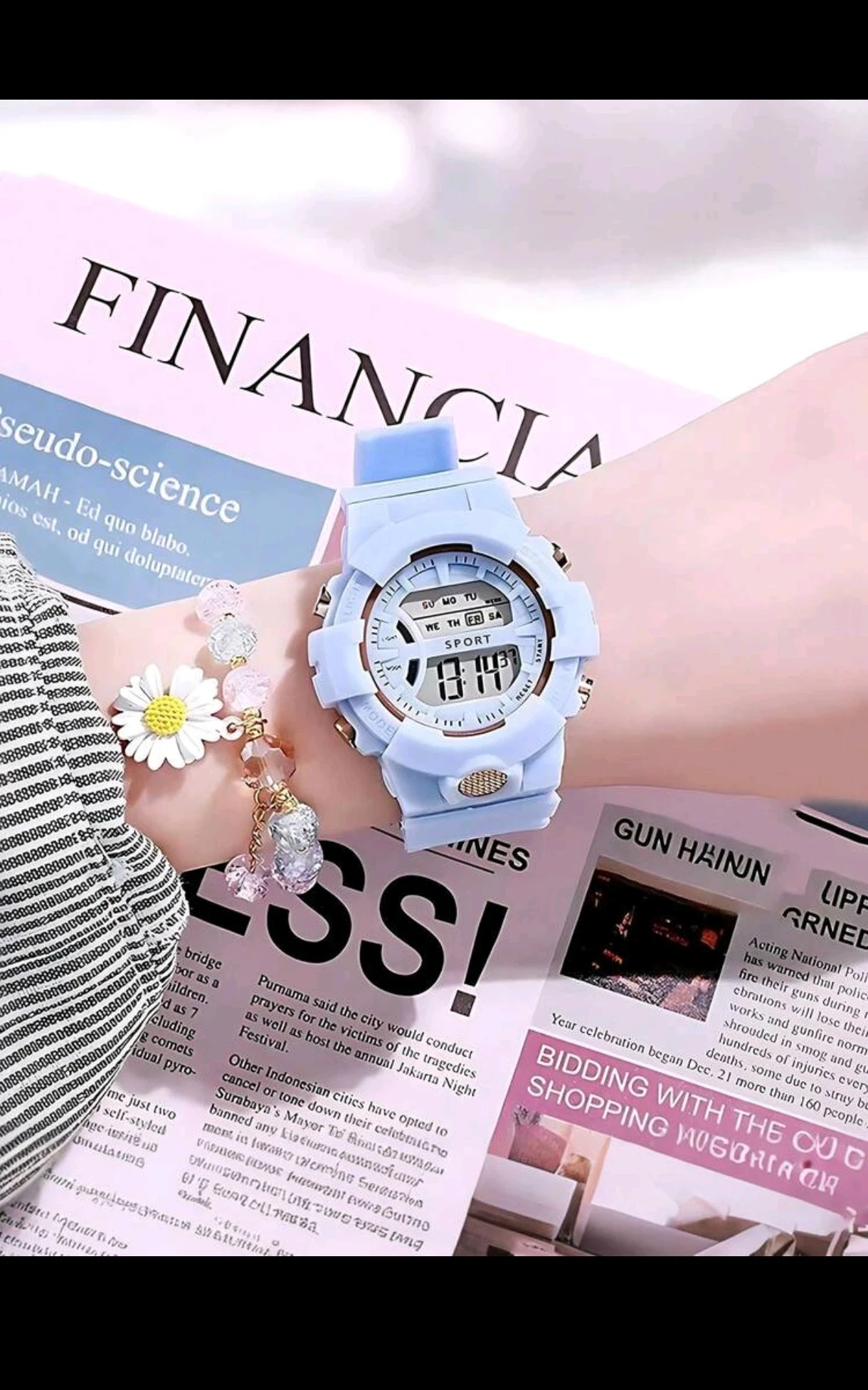 Reloj Digital Deportivo para Dama - Reloj de Pulsera Casual con Retroiluminación LED, Alarma y Calendario (Modelo 1762) 3