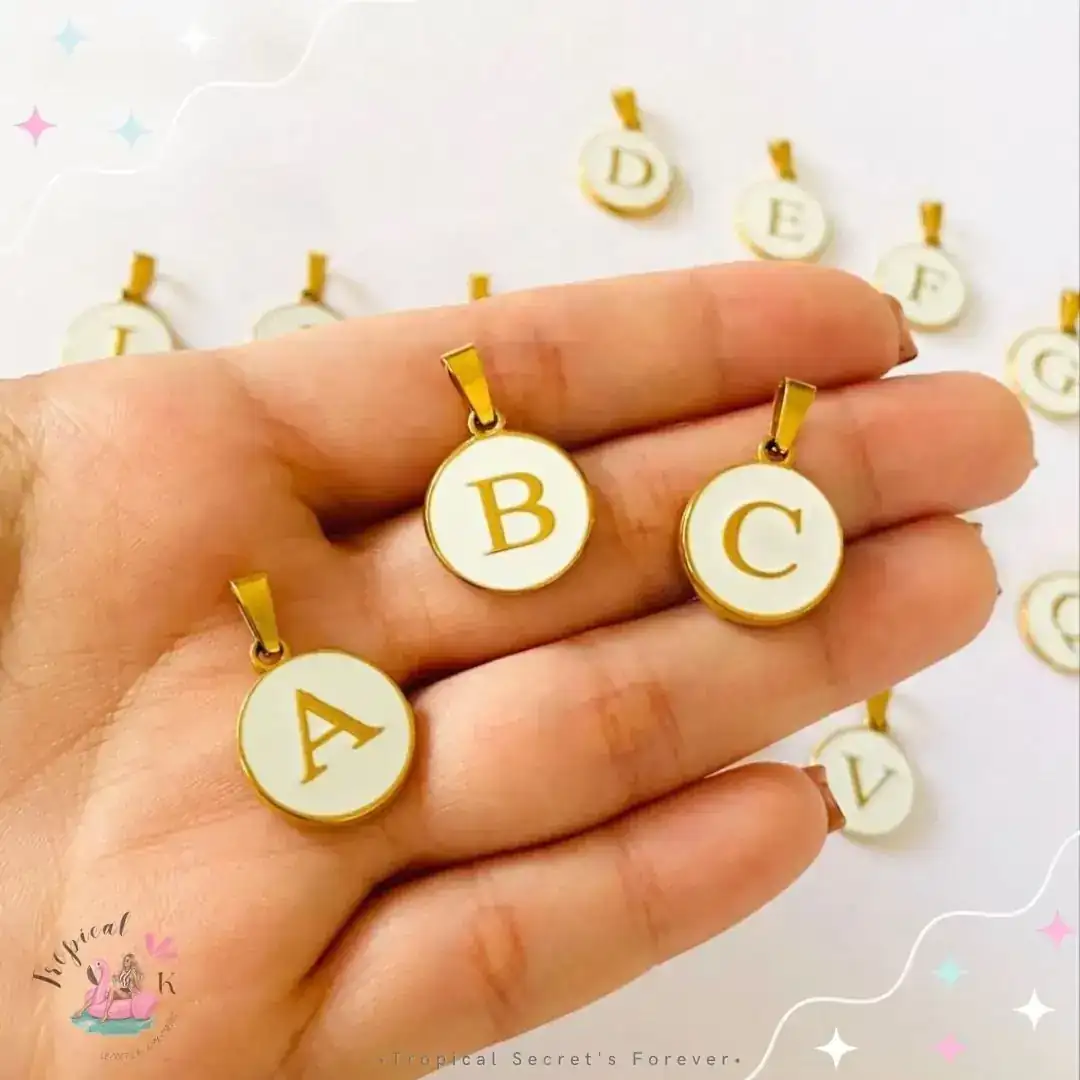 💗 DIJE LETRAS BLANCAS💗