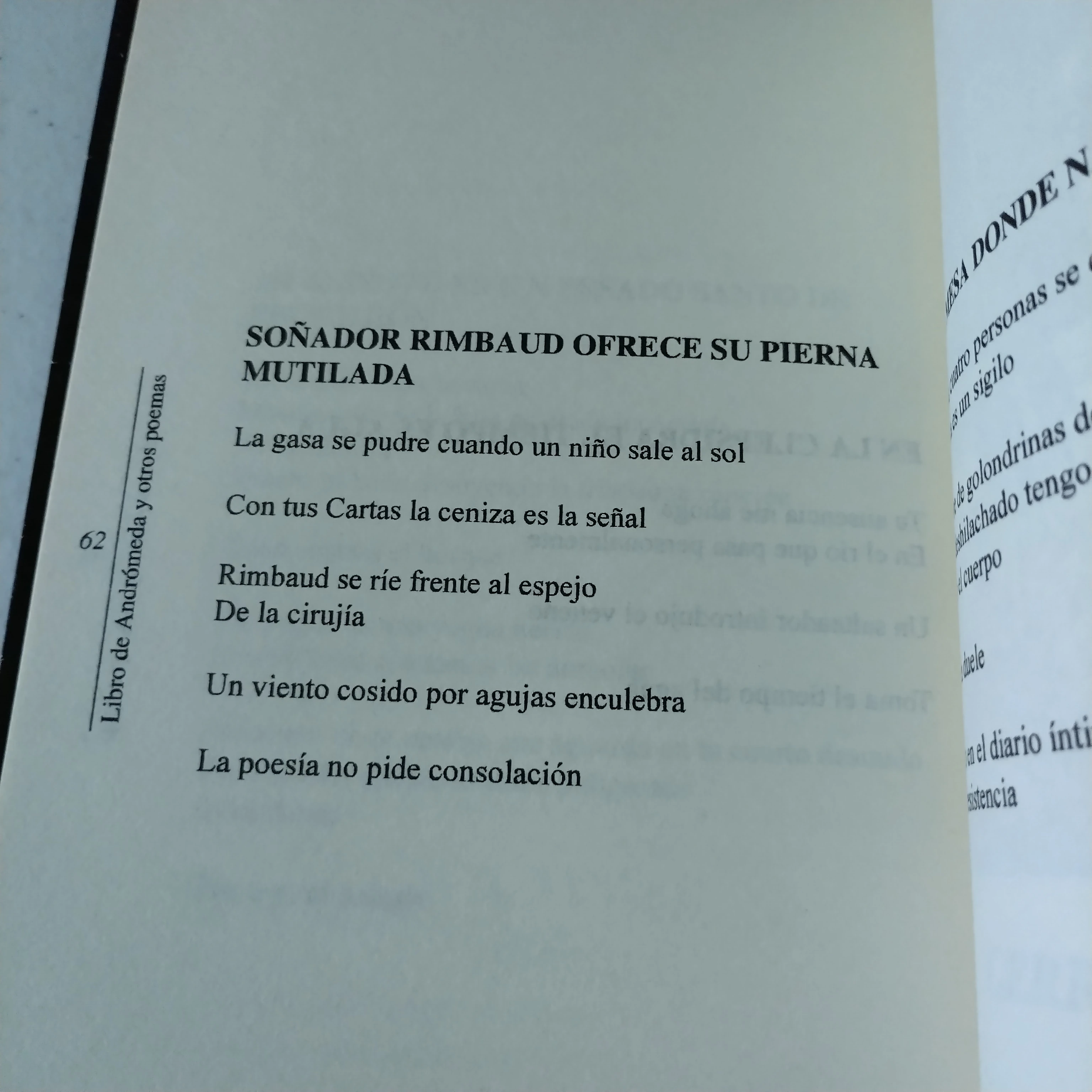 Libro de Andrómeda y otros poemas, John Sosa, usado 3