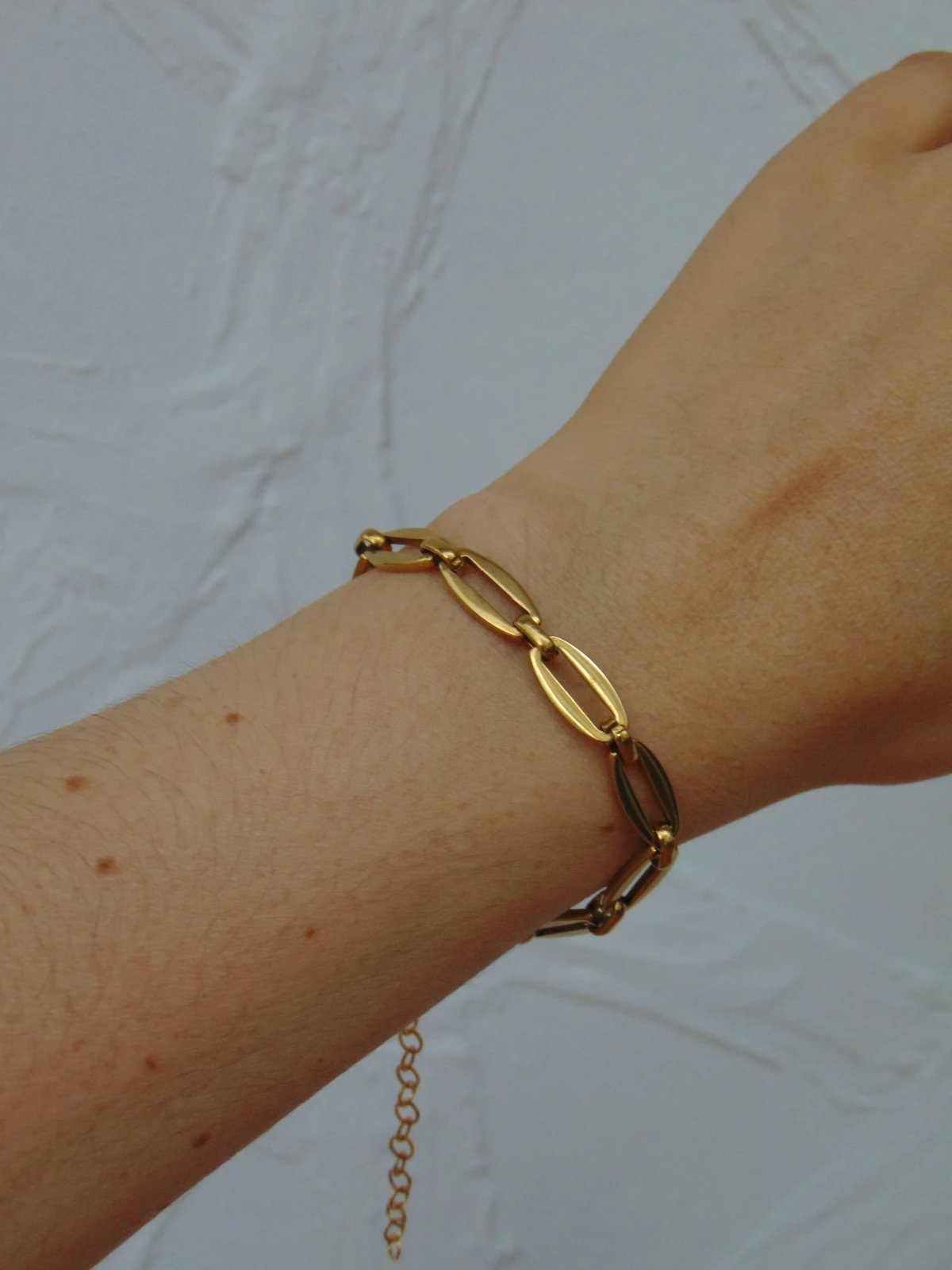 PULSERA ACERO DOR ESLABON ANCLA MARINO  2