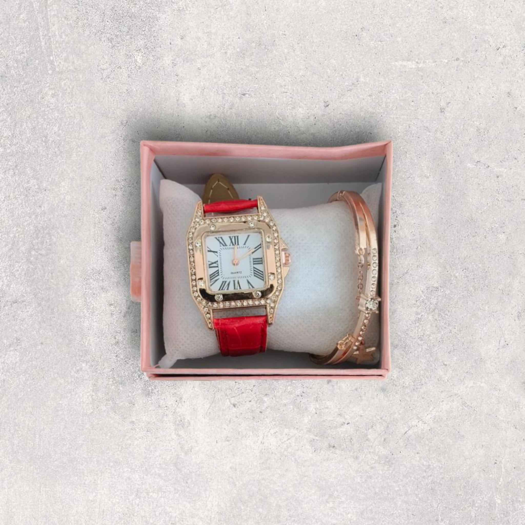 Reloj para Dama color dorado con Pulsera