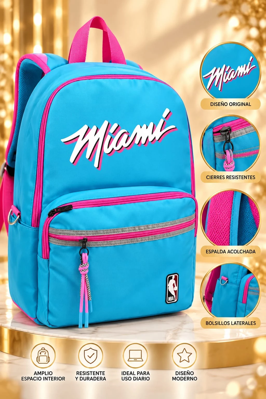 MOCHILA NBA MIAMI