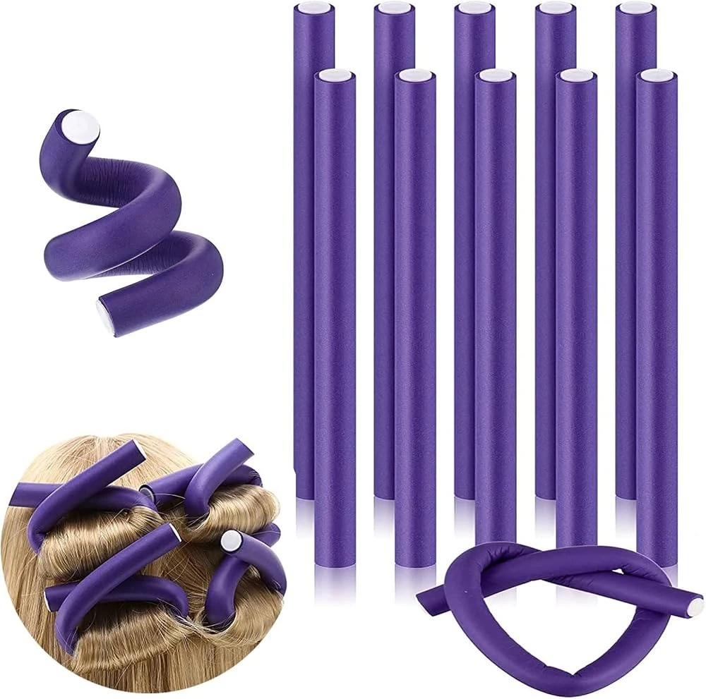 Set 10 Rulos Largos Flexibles para Cabello