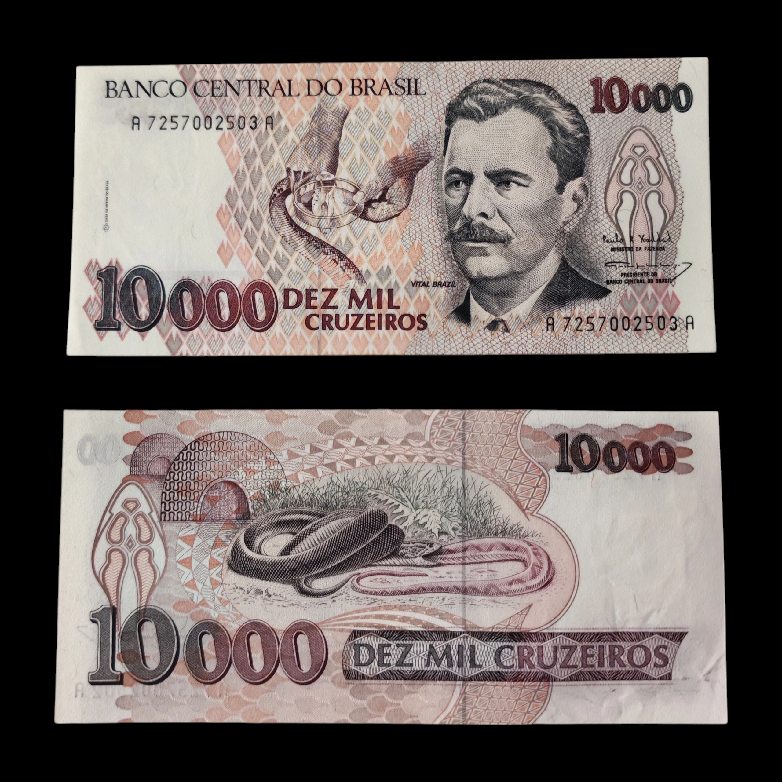 ° Brasil 10000 cruzeiros Aunc