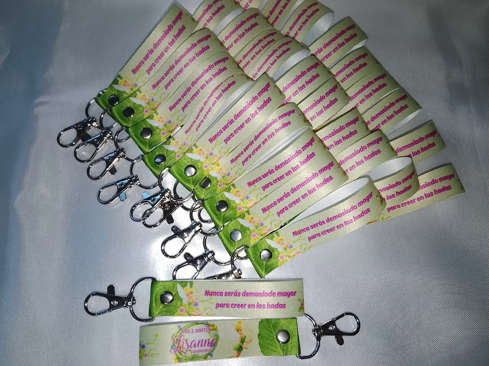 Llavero cinta 8cm con mosquetón pack por 10 unidades 