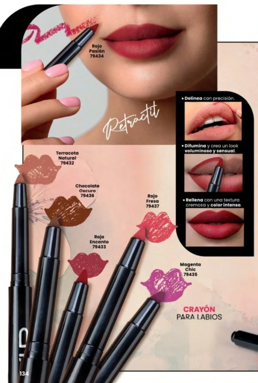 CRAYON ROJO FRESA PARA LABIOS DE LA LINEA V.I.P LECLEIRE 0.3G